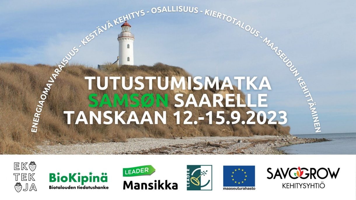 Ekotekoja ja Biokipinä -hankkeiden yhteinen tutustumisretki Samson saarelle syyskuussa 2023
